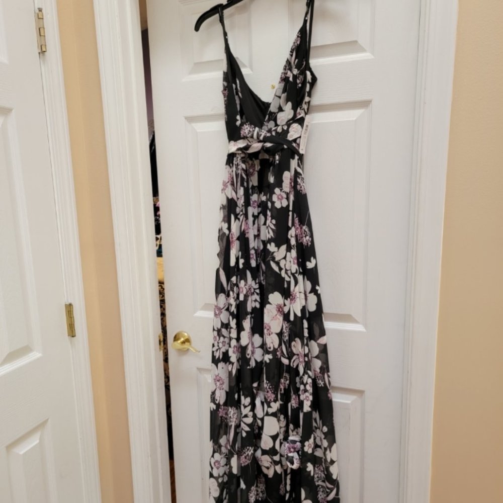 Beautiful black and purple maxi dress